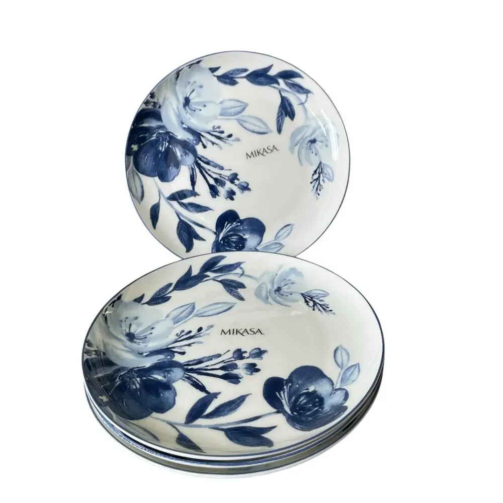 MIKASA Darcy Blue & White Floral Bone China 9